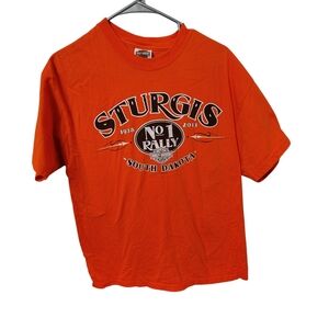 Harley-Davidson Men's Size Large Vibrant Orange Sturgis Tee